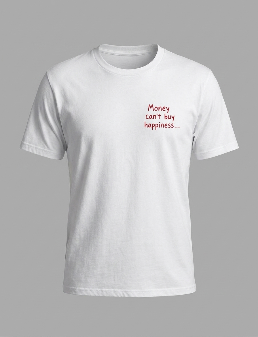 Money Buys Happiness tee — front print