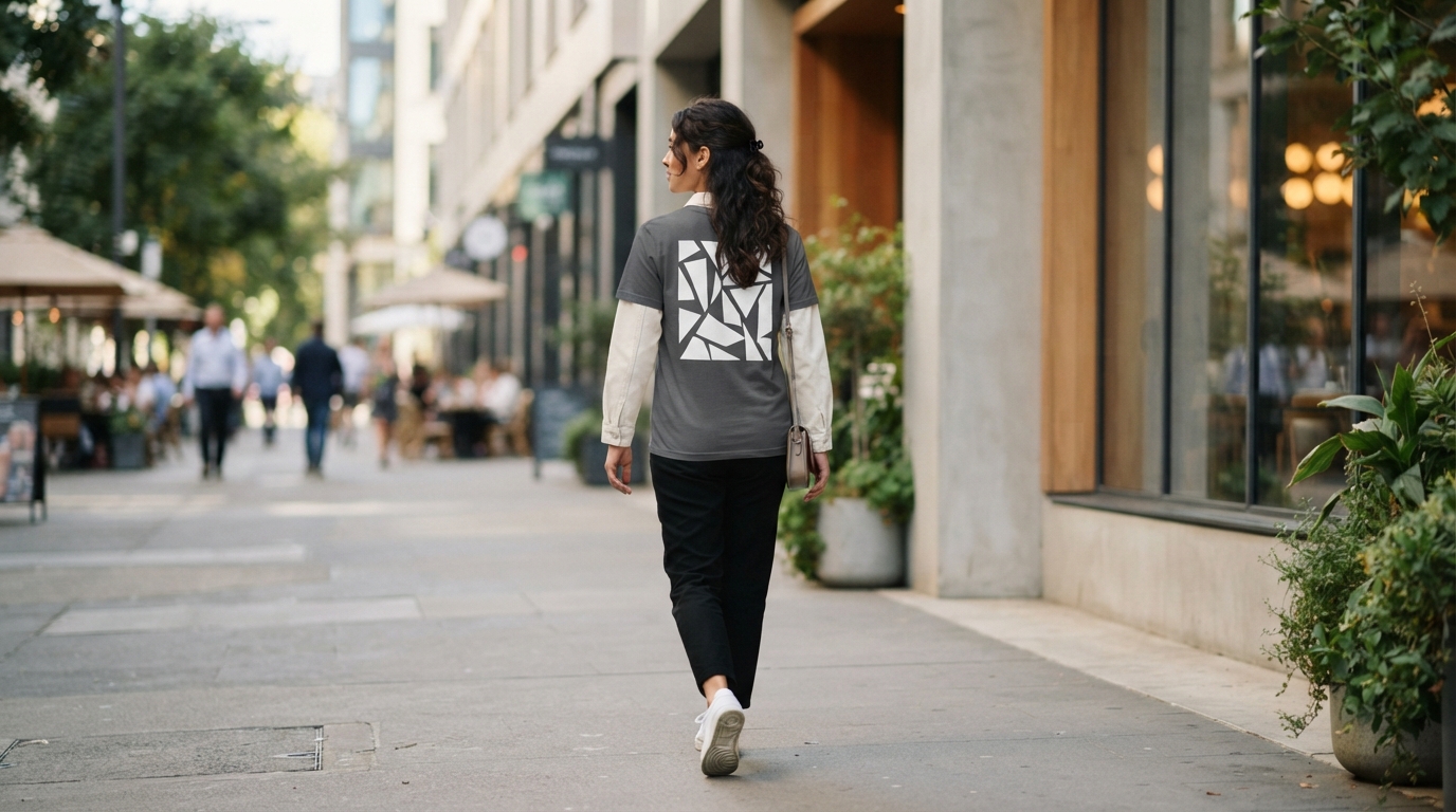 text back print t shirt — example
